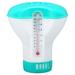 Spa Chemical Dispenser with Thermometer Reusable Lake Blue Swimming Pool Chlorine Tablet Floater