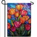 Spring Tulips Flag Tulips Flag Stained Glass Spring Floral Flag Tulips Garden Flag Spring Garden Flag Spring Flag Spring Flowers Flag