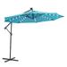 Historyli Go5H Patio Umbrella Solar Patio Umbrella With 32 LED Lights Air Vent Crank System 10ft Solar LED Hanging Patio Umbrella For Backyard Garden Lawn