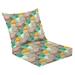 Outdoor Deep Seat Cushion Set 24 x 24 all seamless pattern textile saree suit drawing front cover technique Deep Seat Back Cushion Fade Resistant Lounge Chair Sofa Cushion Patio Furniture Cushion