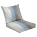 Outdoor Deep Seat Cushion Set 24 x 24 Seamless iridescent silver abstract wavy marble tiger stripe texture Deep Seat Back Cushion Fade Resistant Lounge Chair Sofa Cushion Patio Furniture Cushion