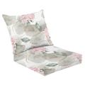 Outdoor Deep Seat Cushion Set 24 x 24 Abstract nordic print hortensia geometric shapes white Watercolor Deep Seat Back Cushion Fade Resistant Lounge Chair Sofa Cushion Patio Furniture Cushion