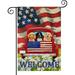 YCHII God Bless America Welcome Garden Flag Vertical Double Sided Red Blue USA Flag Patriotic Quotes Small Flags 4th of July Independence Day Decor Porch Outdoor Banner