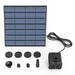 High Efficiency Solar Powered Fountain Pump Set Multiple Nozzles for Pond Garden