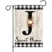 YCHII Fall Monogram Letter M Initial Garden Flag Double Sided Small Vertical Welcome Pumpkin Initial Family Last Name Personalized Sweet Home Flag Outdoor Decoration (ONLY FLAG)