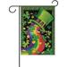 Happy St Patrick s Day Green Hat Shamrock Clovers Leaf Rainbow Double Sided Garden Yard Flag 28 x 40 Patrick Lucky Irish Leprechaun Gold Coin Decorative Garden Flag Banner for Outdoor Home Decor