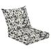 Outdoor Deep Seat Cushion Set 24 x 24 Abstract geometric pattern stripes modern pattern gray marble texture Deep Seat Back Cushion Fade Resistant Lounge Chair Sofa Cushion Patio Furniture Cushion