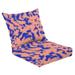 Outdoor Deep Seat Cushion Set 24 x 24 Blurred watercolor colorful abstract pattern Beige blue wavy stains Deep Seat Back Cushion Fade Resistant Lounge Chair Sofa Cushion Patio Furniture Cushion