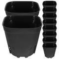 10 Pcs Root Control Square Pot Small Plastic Container Orchid Thicken Nursery Planter Pots