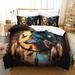 Fashion Bedspreads Dream Catcher Wolf Printed Comforter Cover Pillowcase Adult Home Bedding Set California King (98 x104 )