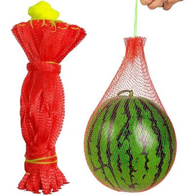 100pcs Melon Hammock Watermelon Nets Heavy Duty Watermelon Net for Garden Melon Net for Trellis Vertical Garden Growing Honeydew Melon Nets with Drawstring