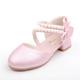 Girls' Heels Dress Shoes Flower Girl Shoes Princess Shoes School Shoes Faux Leather Portable Breathability Non-slipping Princess Shoes Big Kids(7years ) Little Kids(4-7ys) Gift Daily Walking Pearl