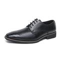 Men's Oxfords Casual Shoes Formal Shoes Dress Shoes British Style Plaid Shoes Business Casual British Daily Office Career PU Breathable Comfortable Lace-up Black Brown Spring Fall