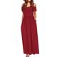 Women's Black Dress Casual Dress Tank Dress Long Dress Maxi Dress Pocket Cold Shoulder Date Vacation Streetwear Maxi Crew Neck Short Sleeve Black Red Blue Color