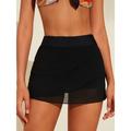 Women's Swimwear Swim Bottoms Swimsuit Asymetric Hem Solid / Plain Color Black Others Bathing Suits New Vacation Beach Wear Beach