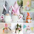 Jklop Easter Tree Ornaments Man Flower AndGift Spring Easter Bunny Doll Faceless Bunny Decor Home Old Easter Ornament Desktop Ornament Room Decor G