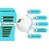 24 Bridgestone e6 Golf Balls in Mint Condition Recycled Used Golf Balls AAAAA Quality White