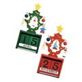 2 PCS Christmas Decoration Ornaments Wooden Calendar Desk Calendars Block Wedding Office Child