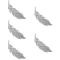 5 Count Dress Accessories Rhinestone Hair Clip Leaf Shaped Patch Handmade Crafts Crystal Patches Hat Patch