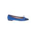 J.Crew Flats: Blue Solid Shoes - Women's Size 6 - Almond Toe