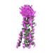 Simplmasygenix Artificial Hanging Flowers for Outdoor Hanging Plant & Flowers for Outdoor Home Violet Flower Wall Wisteria Basket Hanging Garland Flowers Fake Silk Orchid