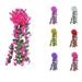 Simplmasygenix Artificial Hanging Flowers for Outdoor Artificial Violet Flower Wisteria Basket Garland Flowers Fake Silk Orchid Hanging Plant & Flowers for Outdoor Home Wedding Garden Yard