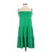 Old Navy Casual Dress - A-Line Square Sleeveless: Green Solid Dresses - Women's Size X-Small