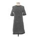 Trafaluc by Zara Casual Dress - Shift: Gray Solid Dresses - Women's Size Small