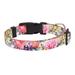 TNOBHG Safe Pet Collar Adjustable Pet Collar with D-ring for Dogs Cats Tear-resistant Floral Pattern Neck Strap for Outdoor Activities