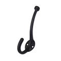 QCAA Zinc Diecast Coat Hook Flat Black 5 Pack Made in Taiwan