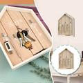 Dinmmgg Key Holder for Wall Decorative Wooden Wall Key Rack Organizer with 5Pcs Key Hooks Wall Mount Key Hanger for Rustic Home Decorative The Key Mail Organizer Our 1St Christmas Ornament Window Set