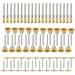 Polishing Brass Brush Set Wire Brush Set for Drill Tools Stainless Steel Wire Kit 60 Pieces Mini Wire Brushes for Screwdriver Drill Cleaning Woodï¼ˆ5ã€�15ã€�22mmï¼‰