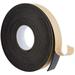 Self Adhesive Foam Strip 10m 10mm(L) x1mm(T) Single Sided Black Weatherstrip Foam Sealing Tape for Window Door Insulation (10m/Roll)