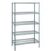 Quantum Storage Systems WR86-2436GY-5 Wire Shelving 5 Shelf Starter Units 24 x 36 x 86 Gray Epoxy