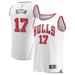 Onuralp Bitim Men's Fanatics Branded White Chicago Bulls Fast Break Custom Replica Jersey - Association Edition