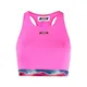 Msgm, Sport, female, Pink, M, Msgm printed waistband logo sports bra