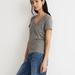 Madewell Tops | Madewell Whisper Cotton V-Neck Tee Heathered Iron Size Large | Color: Gray | Size: L