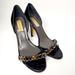 Michael Kors Shoes | Michael Kors Izzy Jewel Embellished Open Toe Heels 7.5 | Color: Black | Size: 7.5