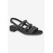 Wide Width Women's Merlin Sandal by Naturalizer in Black (Size 10 W)