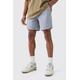 Mens Shorter Length Relaxed Fit Chino Shorts in Grey, Grey