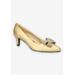 Extra Wide Width Women's Devanna Pump by Naturalizer in Gold Satin (Size 7 1/2 WW)