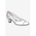 Women's Datia Pump by Franco Sarto in Silver Satin (Size 10 M)