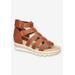 Wide Width Women's Simone Sandal by Franco Sarto in Cognac (Size 8 1/2 W)