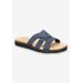 Wide Width Women's Skai Sandal by Franco Sarto in Navy (Size 7 1/2 W)