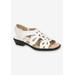 Wide Width Women's Holland Sandal by Franco Sarto in White (Size 9 W)