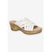 Extra Wide Width Women's Rossana Sandal by Franco Sarto in White (Size 8 1/2 WW)