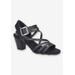 Extra Wide Width Women's Orien Sandal by Easy Street in Navy (Size 9 1/2 WW)