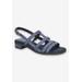 Wide Width Women's Merlin Sandal by Naturalizer in Navy (Size 7 1/2 W)