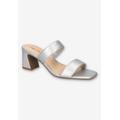 Wide Width Women's Clovelle Sandal by Franco Sarto in Silver (Size 11 W)