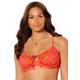 Plus Size Women's Adjustable Push Up Underwire Bikini Top by Swimsuits For All in Fruit Punch Papaya (Size 10)